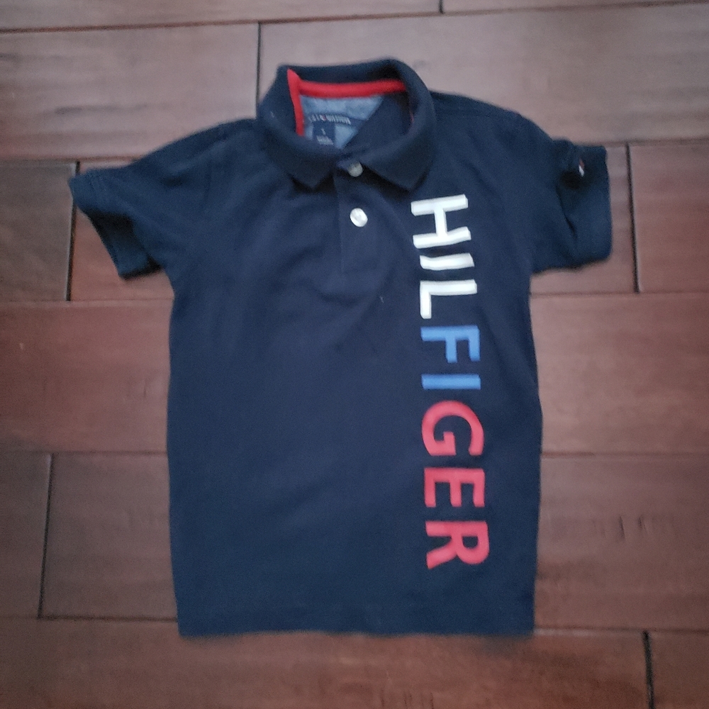 Boys Tommy Hilfiger Navy Blue Polo Shirt